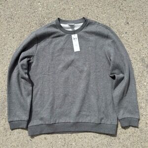 Calvin Klein Mens Crewneck Sweatshirt Grey Heather Fleece XL NEW